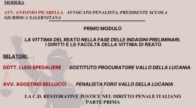 Seminario Formativo “La difesa della vittima di reato”-4 aprile 2024 ore 15:30 Aula ” G. Sofia”- Tribunale di Vallo della Lucania